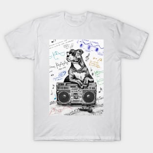 Music Science Dog W T-Shirt